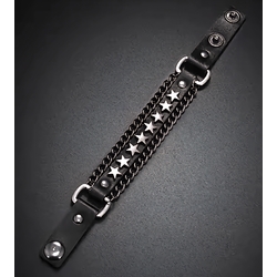 Браслет (bpu-037) з зірками та двома ланцюжками