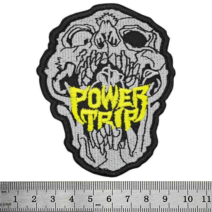 Нашивка термо Power Trip (logo and skull) (stp-095) Нашивка термо Power Trip (logo and skull) (stp-095)
