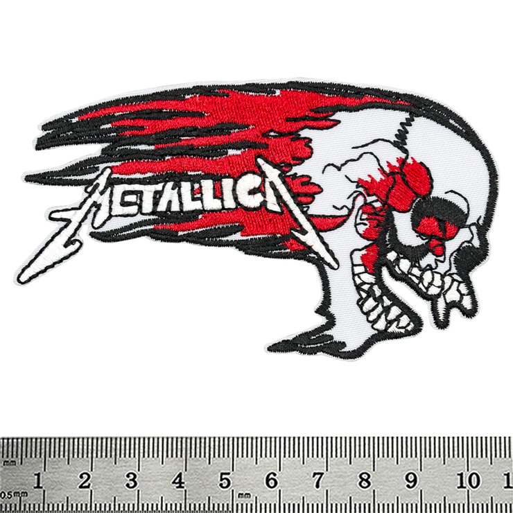 Нашивка термо Metallica (flaming skull) (stp-107) Нашивка термо Metallica (flaming skull) (stp-107)