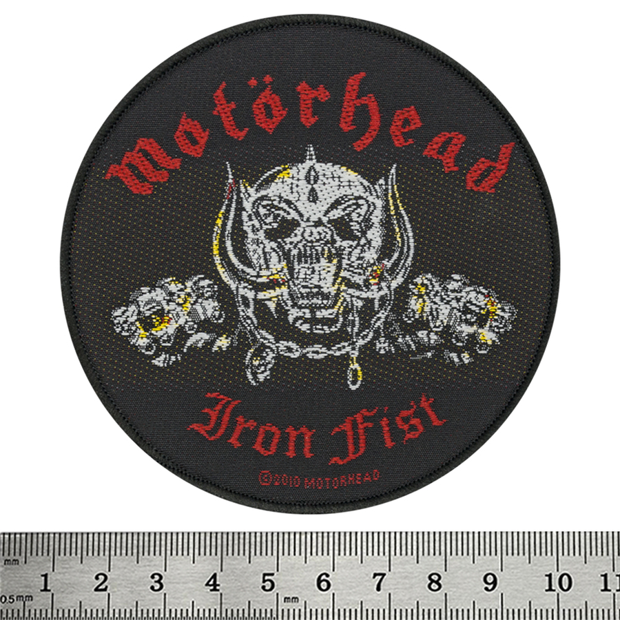 Patch Ufficiale Motorhead Iron Fist Per Giacca - Circolare 28 Cm - Cucito Su Cotone 100% - Logo Band - 2