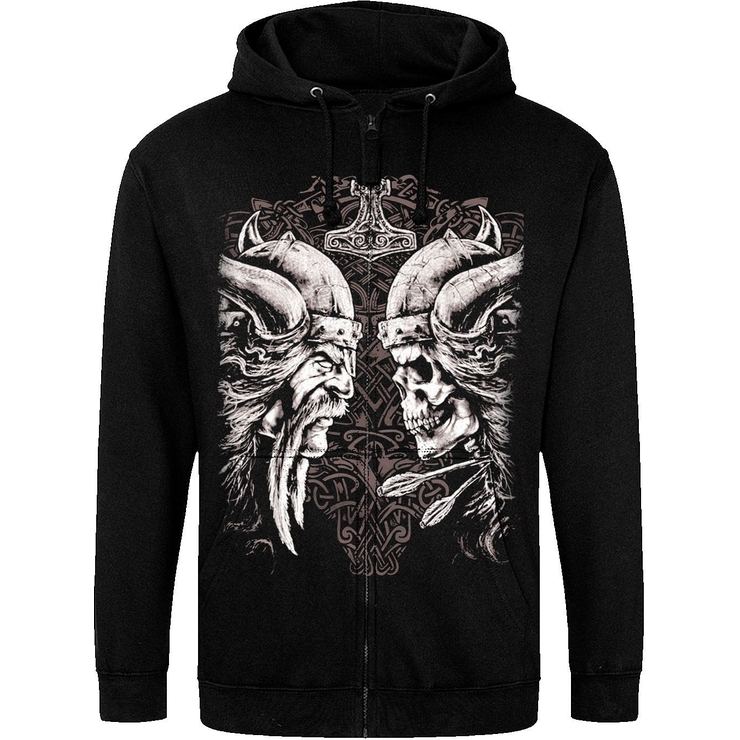 Худи на молнии Just Hoods - Viking With Skull Худи на молнии Just Hoods - Viking With Skull