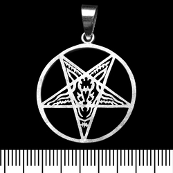 (sp-239) Кулон Пентаграма - Печатка Бафомета (срібло, 925 проба)