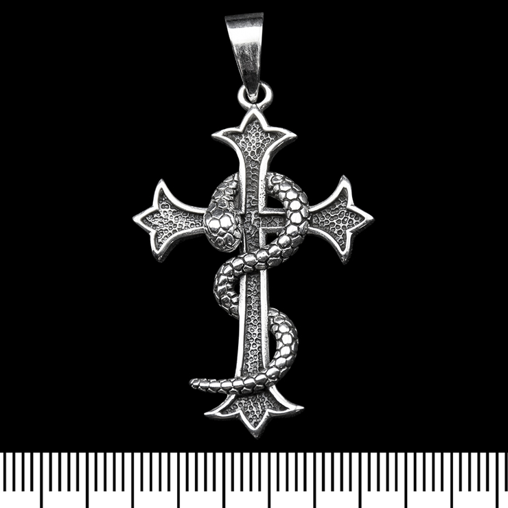 Кулон Змея на кресте (серебро, 925 проба) (sp-241) Кулон Змея на кресте (серебро, 925 проба) (sp-241)