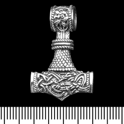 (sp-243) Кулон Молот Тора з Кельтським плетінням (срібло, 925 проба)