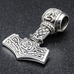 Кулон Молот Тора з Валкнутом (срібло, 925 проба) (sp-244)