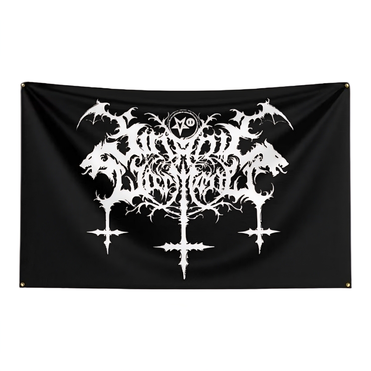 Прапор Satanic Warmaster (logo) sfc-084 Прапор Satanic Warmaster (logo) sfc-084