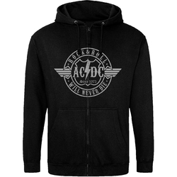 Худі на блискавці Just Hoods - AC/DC "Rock & Roll Will Never Die"