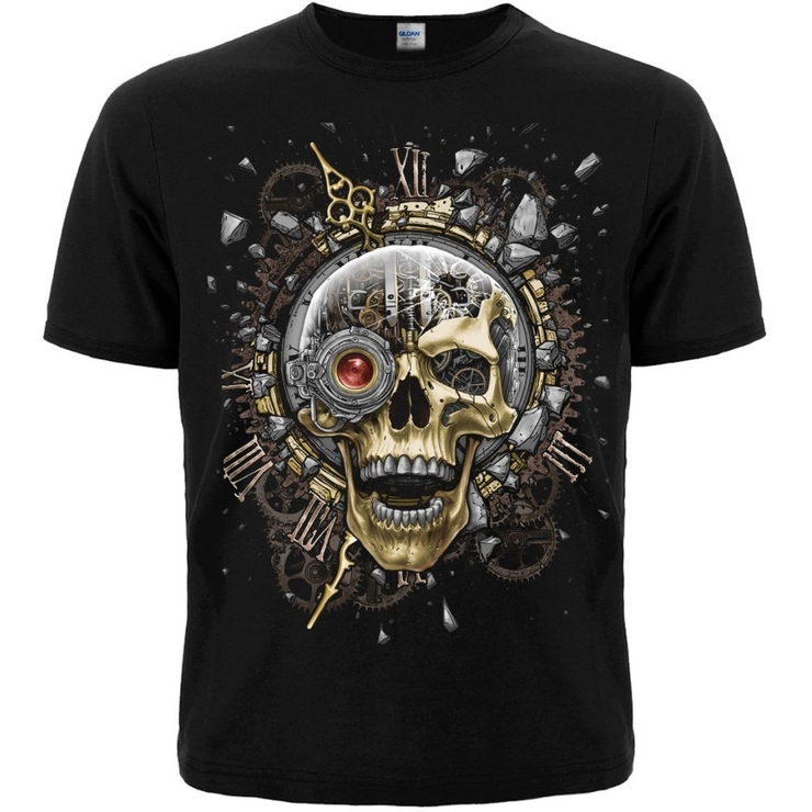 Футболка Mechanical Eternity (череп стимпанк)