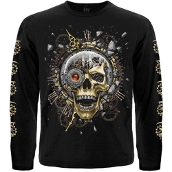 Футболка з довгим рукавом Mechanical Eternity (череп стимпанк)