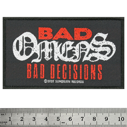 Нашивка ткана BAD OMENS - BAD DECISIONS (ofp-421)