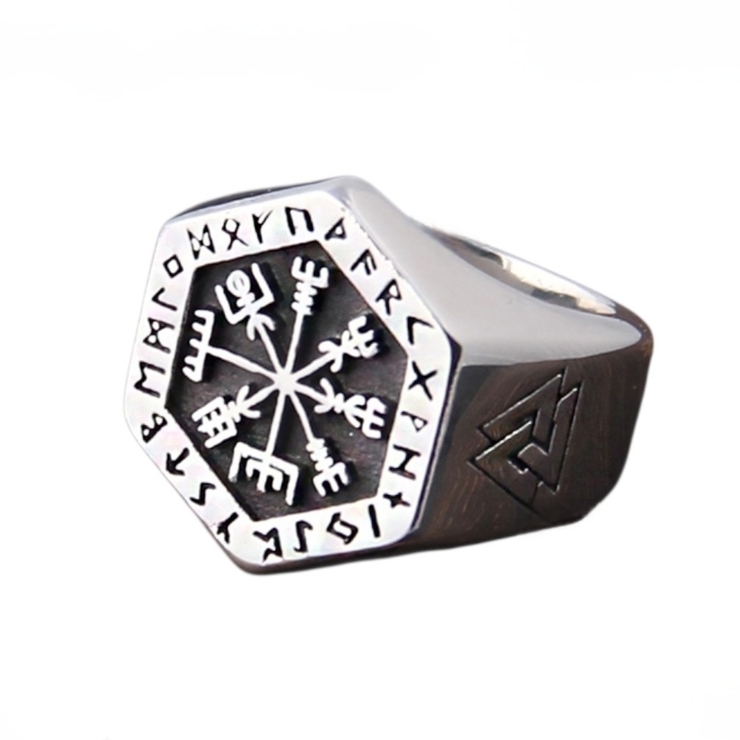 Перстень Вегвізир (Рунічний компас) (aer-039)