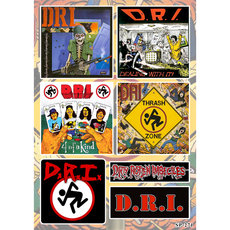 Dirty Rotten Scramble Стикерпак Dirty Rotten Imbeciles (D.R.I.) SP-271 - купить стикеры D.R.I ...