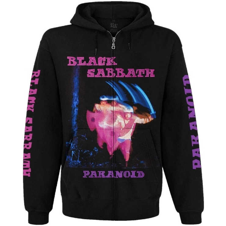 Худі Black Sabbath "Paranoid" на блискавці