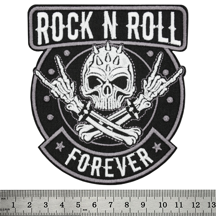 Нашивка Rock’n’Roll Forever (Skull with Sign Of The Horns) Нашивка Rock’n’Roll Forever (Skull with Sign Of The Horns)