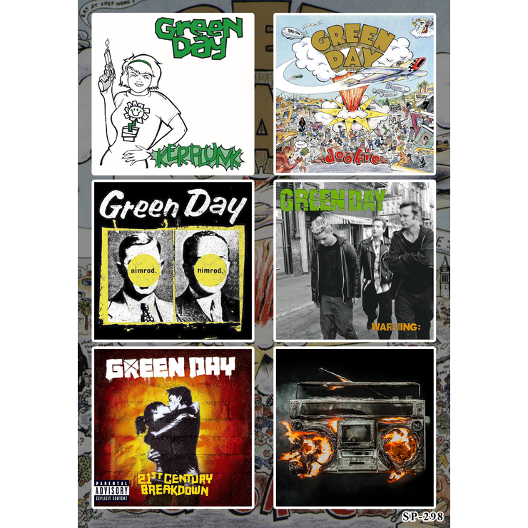 Стікерпак Green Day (album covers) - SP-298 Стікерпак Green Day (album covers) - SP-298