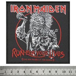 Нашивка ткана IRON MAIDEN - RUN FOR YOUR LIVES (ofp-430)
