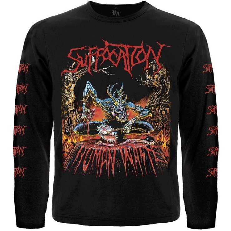 Футболка з довгим рукавом Suffocation "Human Waste"
