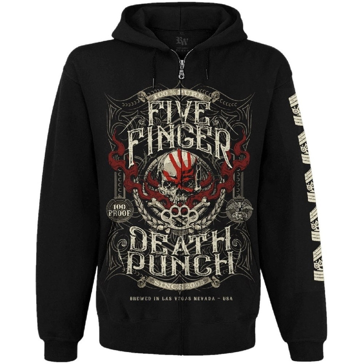 Худі Five Finger Death Punch (100% Pure Brewed in Las Vegas) на блискавці
