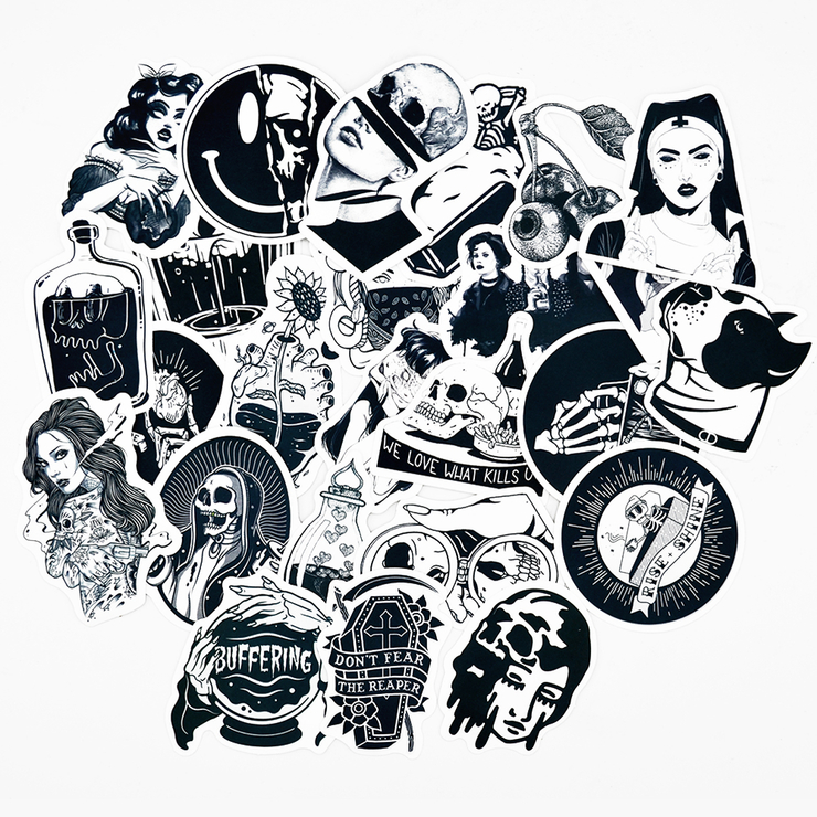 Набір стікерів Gothic Style (stk-040) (50 шт.) Набір стікерів Gothic Style (stk-040) (50 шт.)