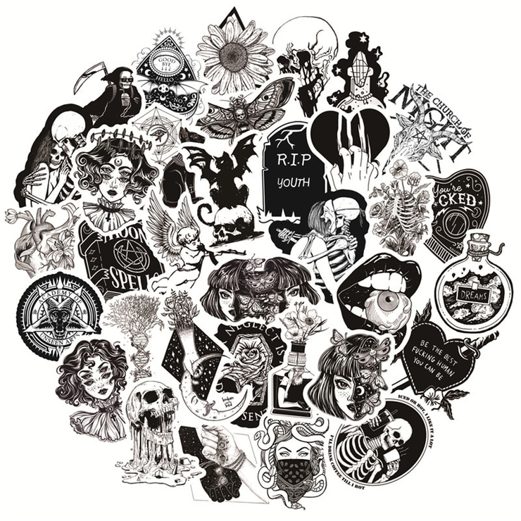 Набір стікерів Love to Death (stk-030) (50 шт.) Набір стікерів Love to Death (stk-030) (50 шт.)