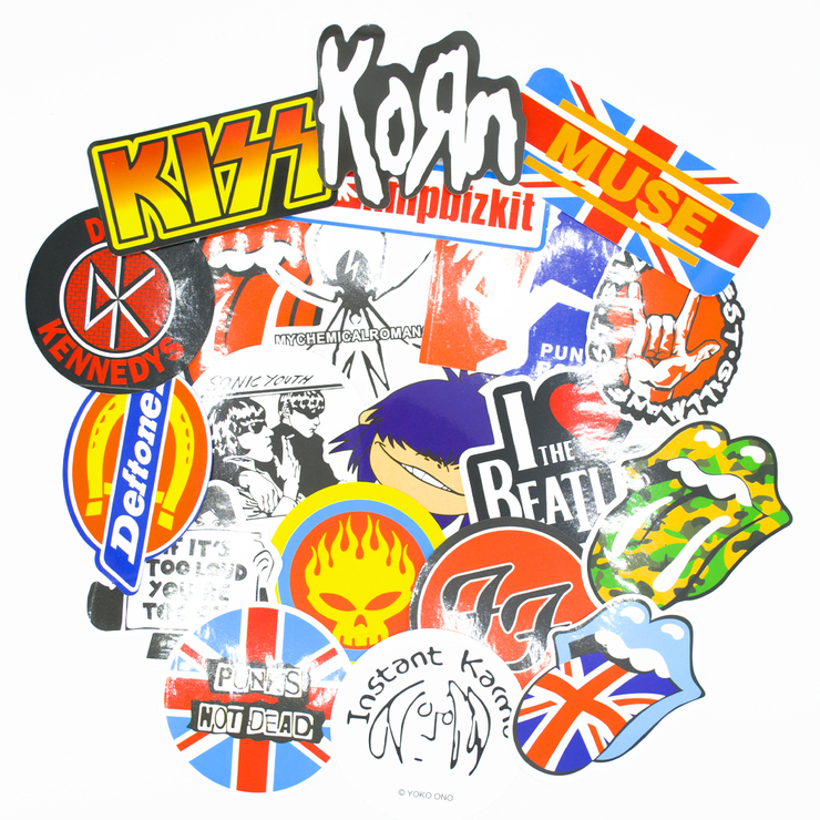 Набір стікерів Rock Bands - 3 (stk-044) (50 шт.)