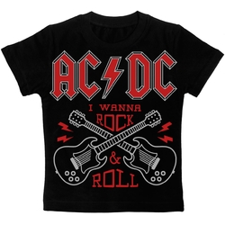 Детская футболка AC/DC (I wanna Rock&Roll) черная