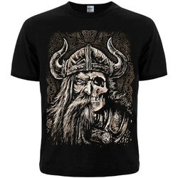 Футболка Viking (наполовину обличчя, наполовину череп)