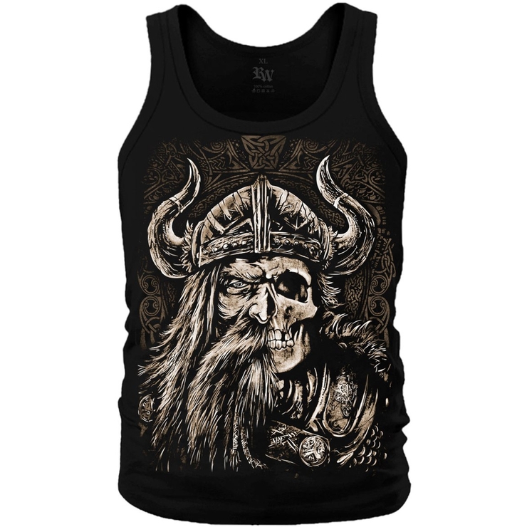 Майка Viking (наполовину лицо, наполовину череп) Майка Viking (наполовину лицо, наполовину череп)