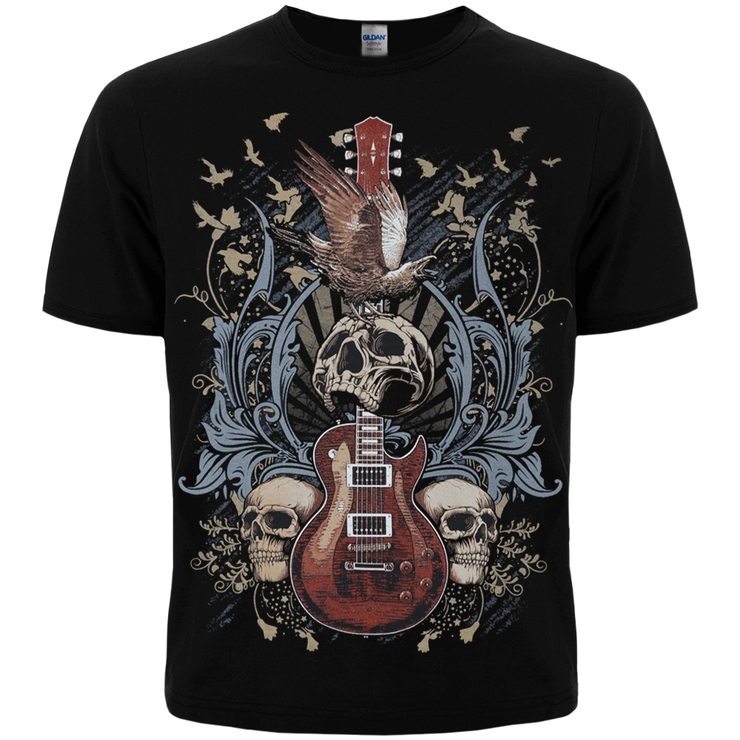 Футболка Guitar with Skulls and Ravens Футболка Guitar with Skulls and Ravens
