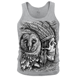 Майка Indian Skull & Owl (меланж)