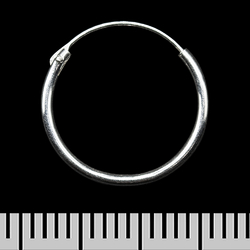 Серьга, кольцо с родиевым покрытием (eas-007)