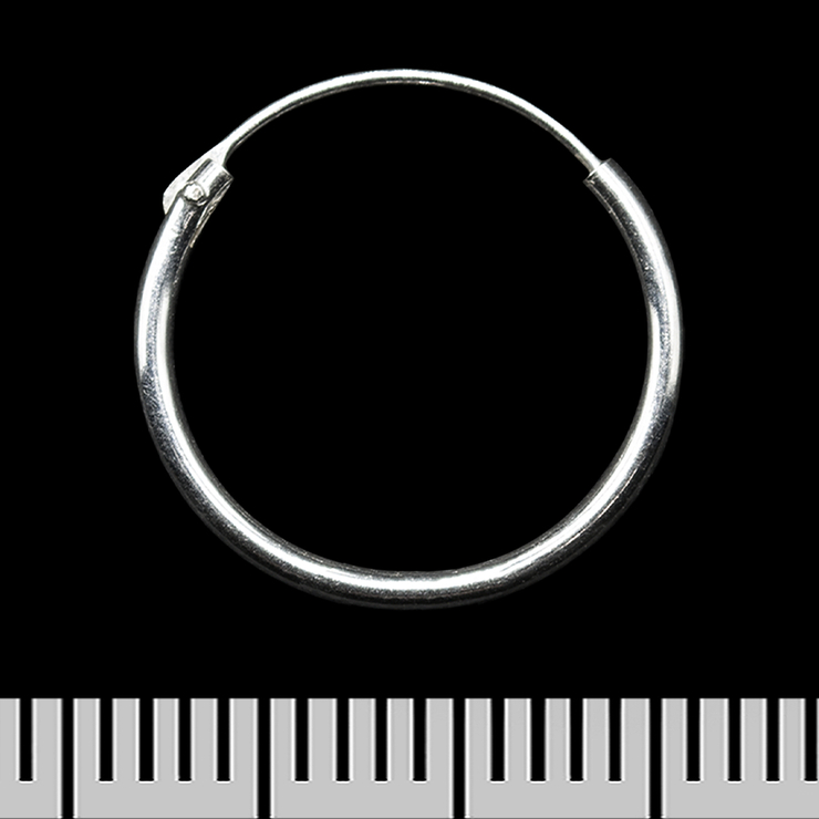 Серьга, кольцо с родиевым покрытием (eas-007)