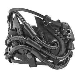 Кожаный Браслет Стимпанк черный (bsp-2)