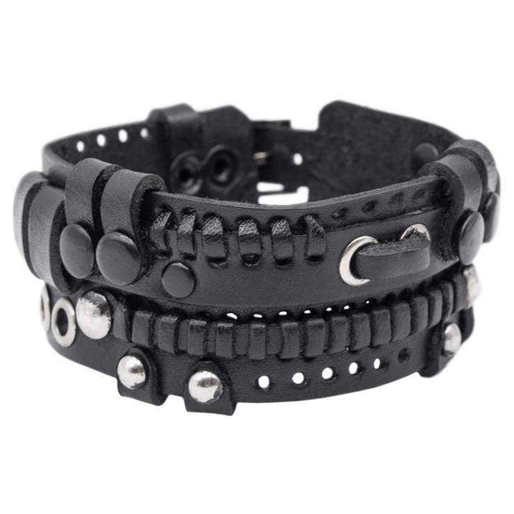Браслет Стимпанк черный (bsp-11) Браслет Стимпанк черный (bsp-11)