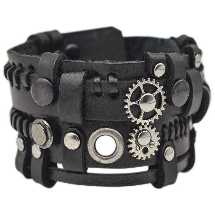 Браслет Стимпанк черный (bsp-12) Браслет Стимпанк черный (bsp-12)