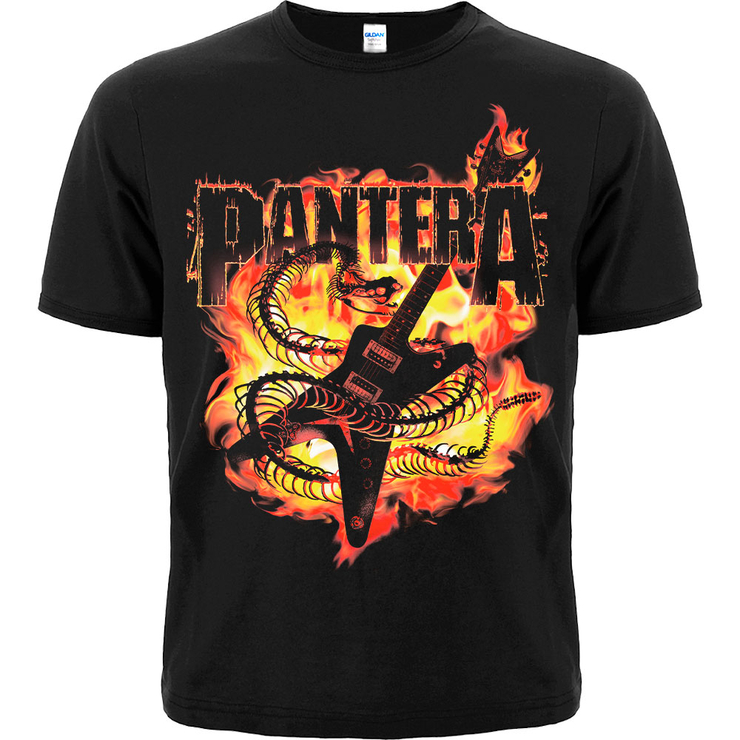 Футболка Pantera (гитара в пламени)