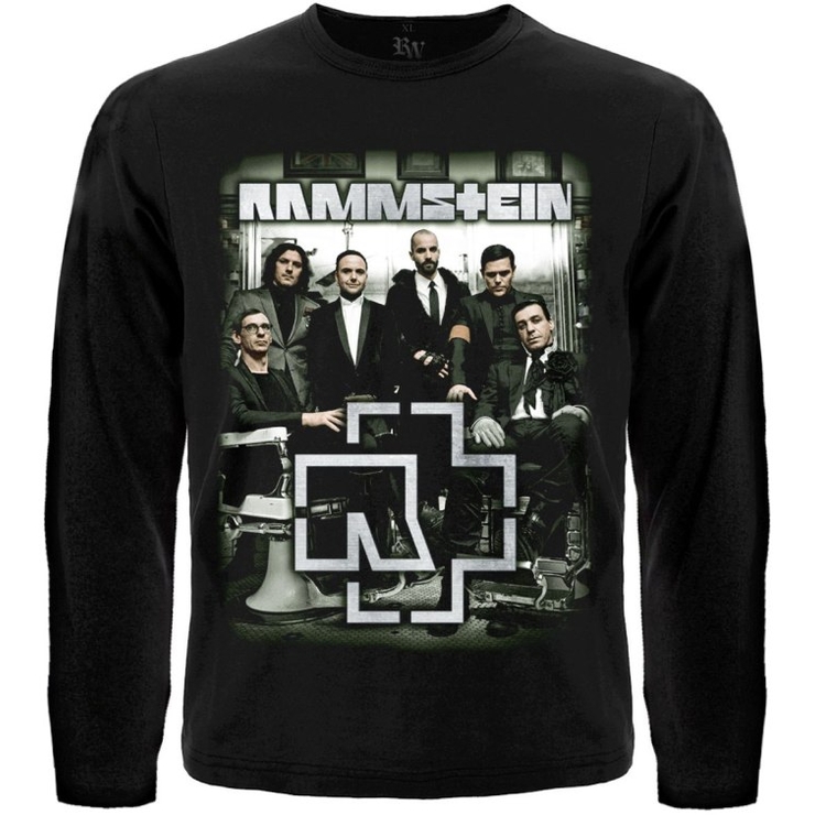 Футболка с длинным рукавом Rammstein (photo band with logo) Футболка с длинным рукавом Rammstein (photo band with logo)