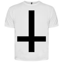 Футболка Крест перевернутый (белая футболка)