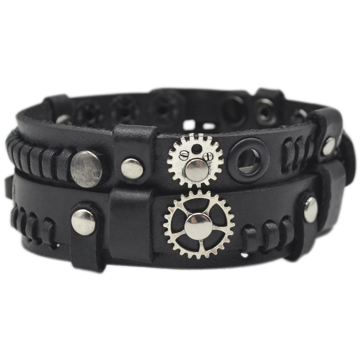 Браслет Стимпанк черный (bsp-30) Браслет Стимпанк черный (bsp-30)