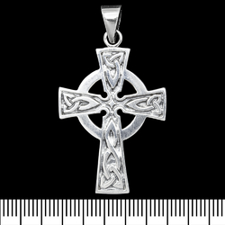 Кулон Кельтский крест с Трикветрами (серебро, 925 проба) (sp-024)