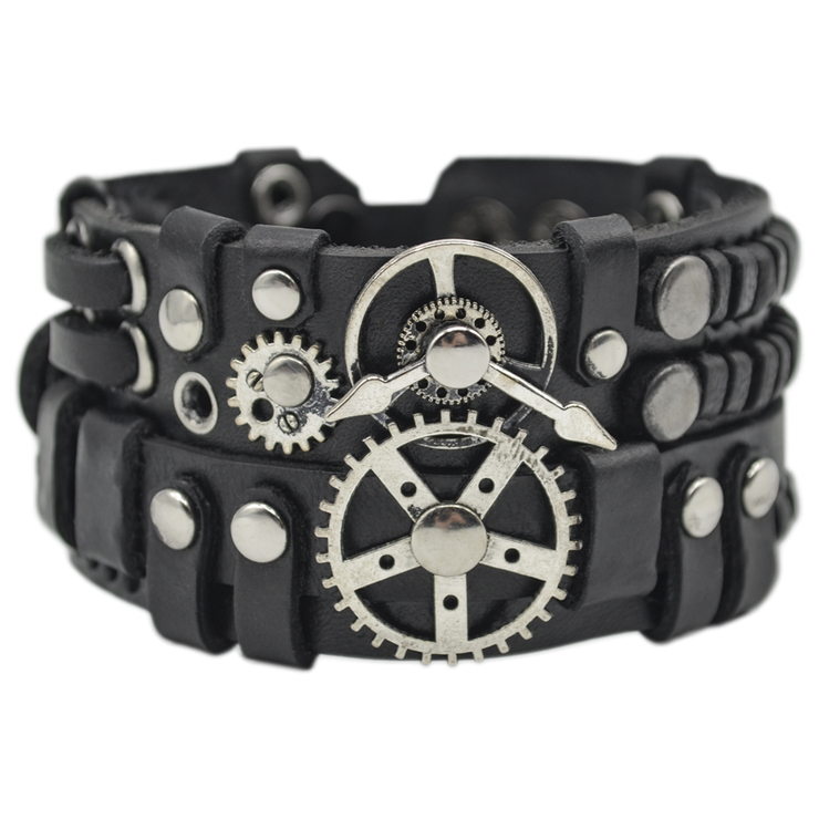Браслет Стимпанк черный (bsp-36)