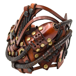 Кожаный Браслет Стимпанк коричневый (bsp-46)
