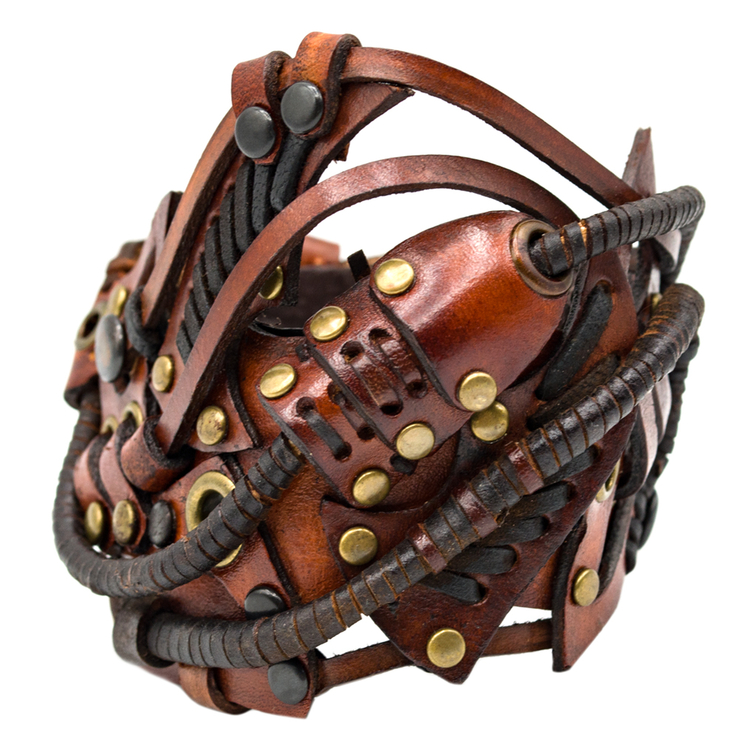 Браслет Стімпанк коричневий (bsp-46)