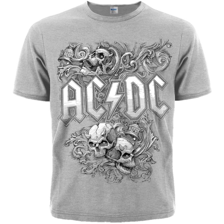 Меланж футболка AC/DC (skulls and bells) Меланж футболка AC/DC (skulls and bells)