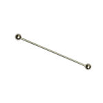 Штанга, хир.сталь, (индастриал, ухо) цвет стальной, длина 50мм, шар 4мм, толщина 1мм (bar-021) =50 грн