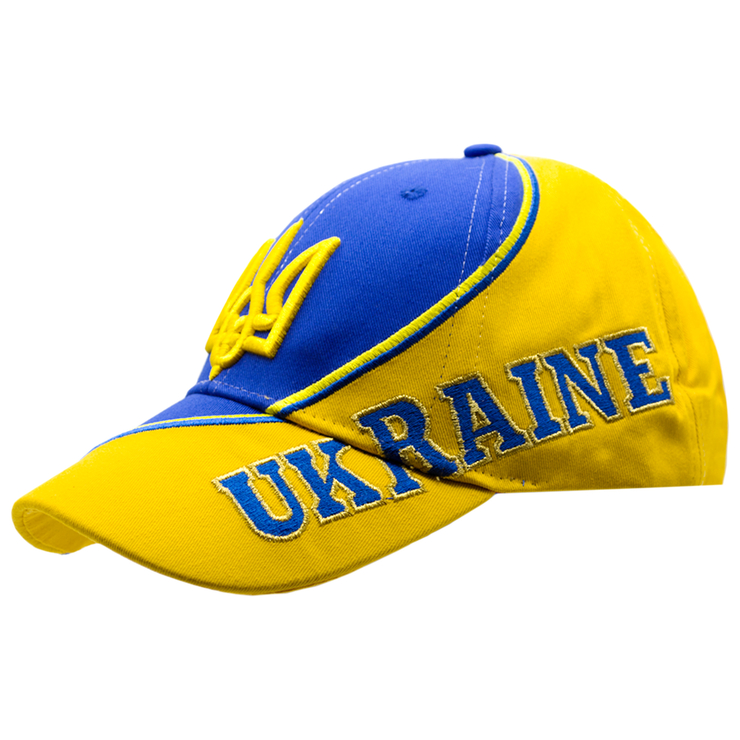 Бейсболка 3D Тризуб Ukraine (жовто-блакитна) uac-007