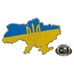 Пін (значок) фігурний Карта України (Тризуб) (pnua-020) Пін (значок) фігурний Карта України (Тризуб) (pnua-020)