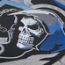 Нашивка наспинна Смерть з косою (синій)