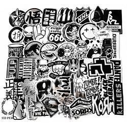 Набір стікерів Bands and Logos (black-silver) (stk-012) (50 шт.)