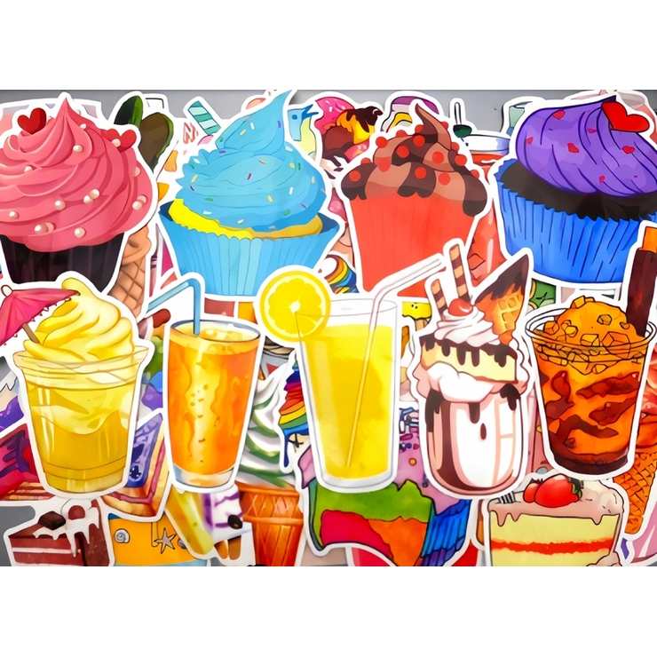 Набір стікерів Juice and Cake (stk-003) (70 шт.) Набір стікерів Juice and Cake (stk-003) (70 шт.)